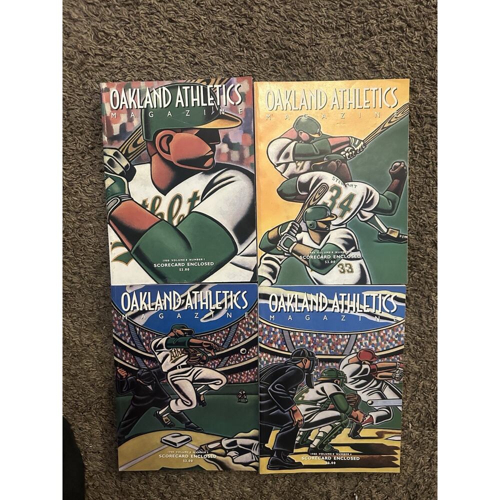 1988 Oakland Athletics Magazine Lot Of 4 Vol 1,2,3,4 Bash Brothers A’s